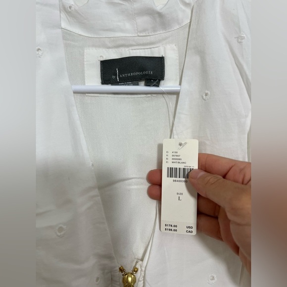 The Tommie Cap-Sleeve Smocked Front-Zip Shirt Dress: Eyelet-Trim Edition - Picture 5 of 5